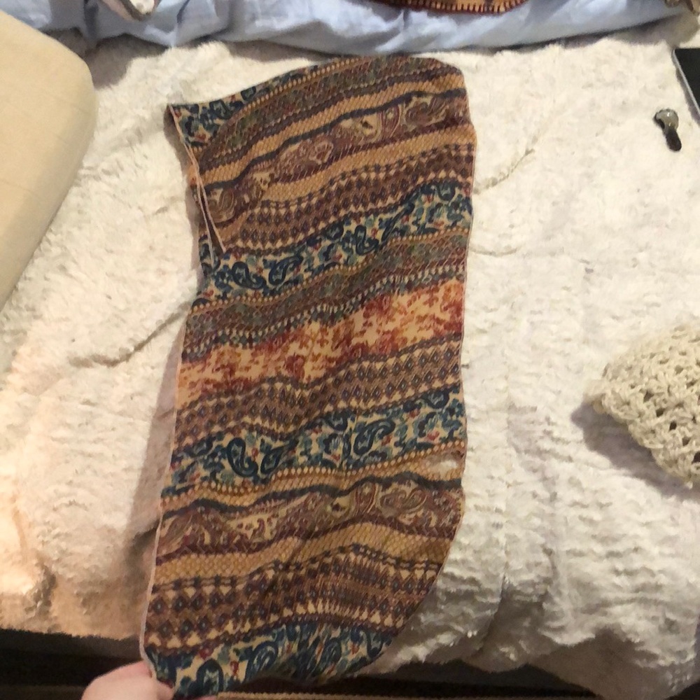 Multi-Colored Patterned Infinity Scarf - Picture 2 of 7
